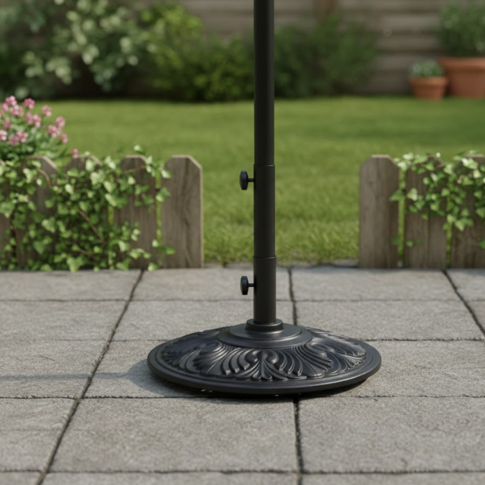 Art Deco Cast Aluminum Umbrella Base 50 lbs