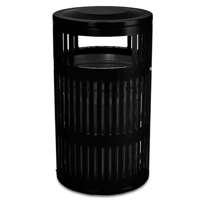 Metrix 40 Gal Trash Receptacle, Dual Openings, Side Door