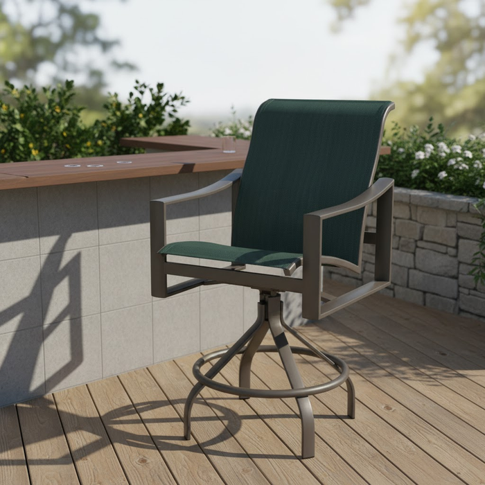 Kenzo Sling Swivel Bar Stool