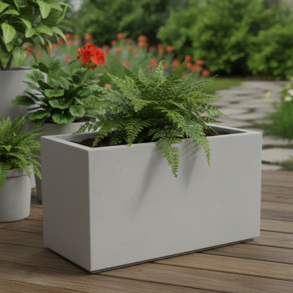 Modern Series Rectangular Tall Planters — ALD Outdoors