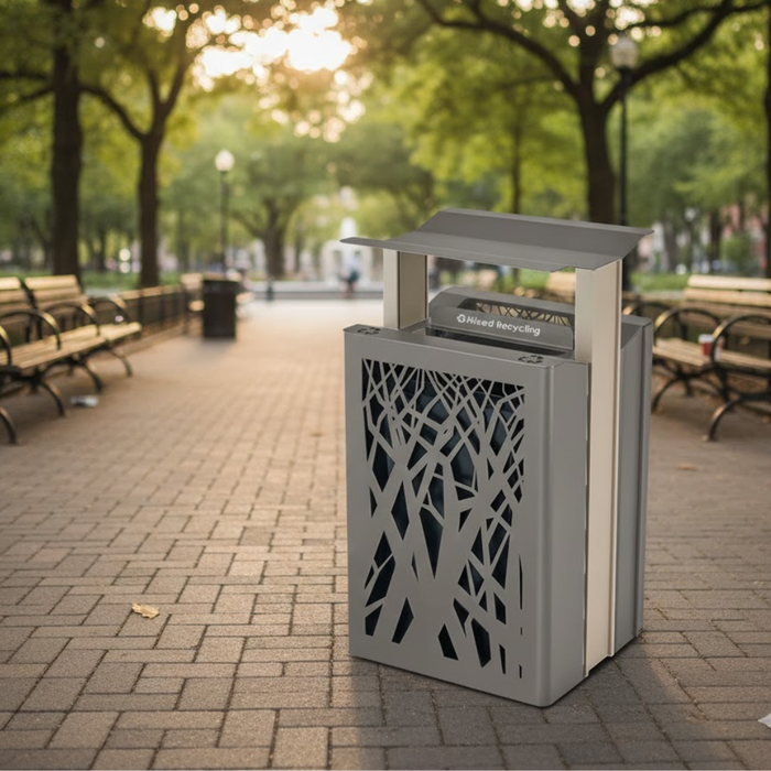 Airi Stix 45-Gal. Dual Trash/Recycler with Side Door