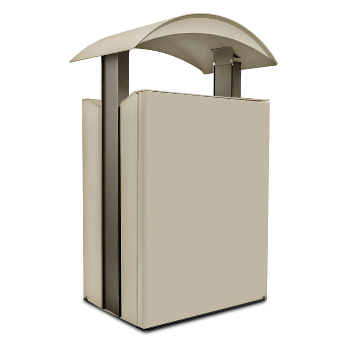 Airi 45-Gallon Trash/Recycler with Side Door, Curve Top