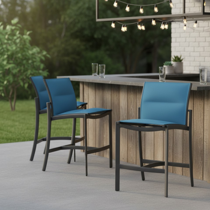 KOR Padded Sling Armless Bar Stool