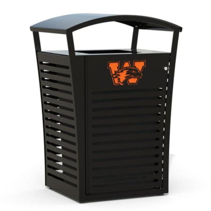 Exposition 45 Gal Receptacle/Recycler with Custom Two-Tone Panel