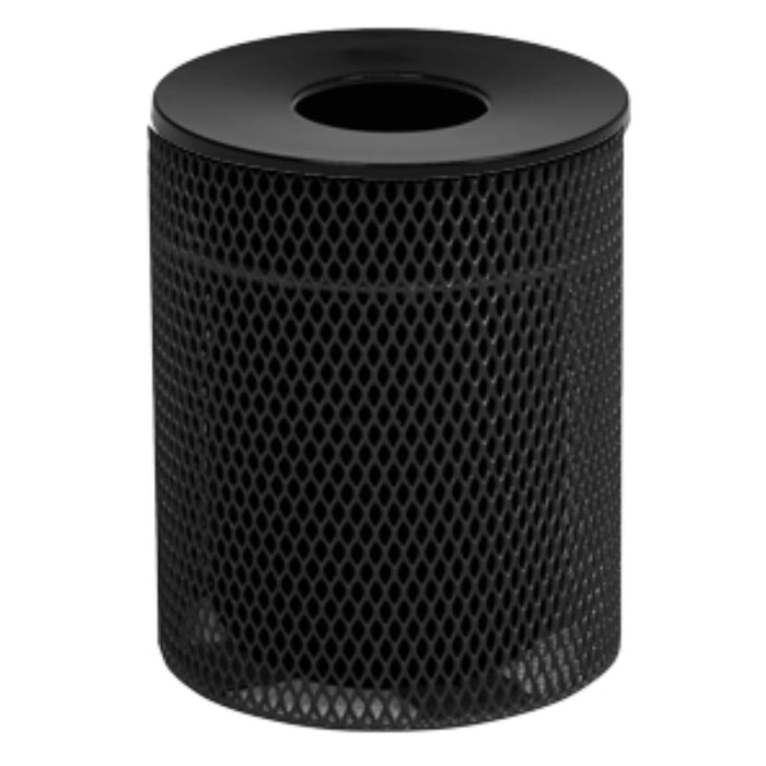 Ultra 32 Gal Expanded Steel Trash Receptacle, Contour Top