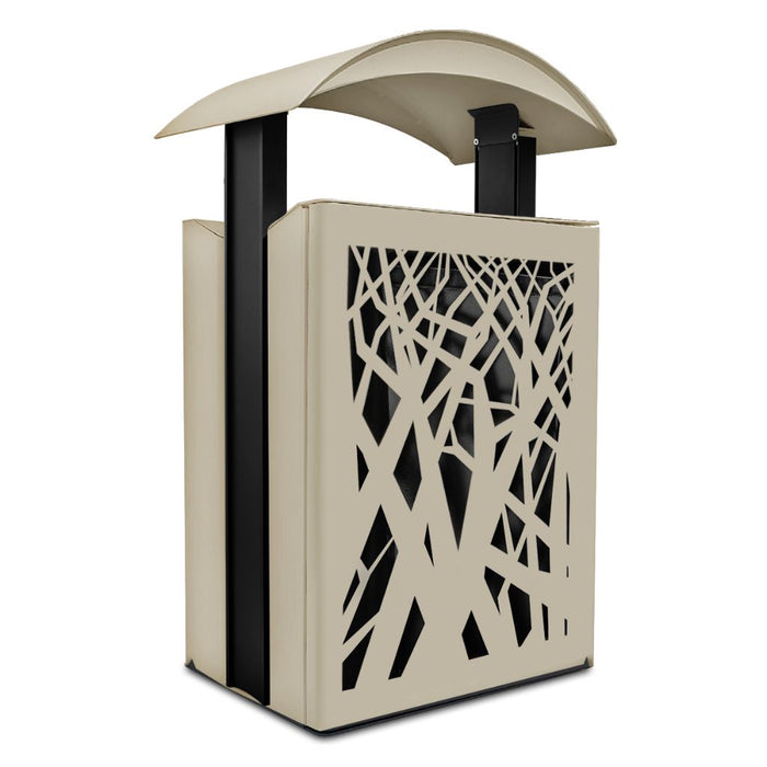 Airi Stix 45-Gal. Trash Receptacle with Side Door, Curve Top