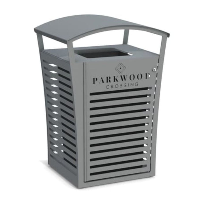 Exposition 33 Gallon Trash Receptacle/Recycler, Custom Door