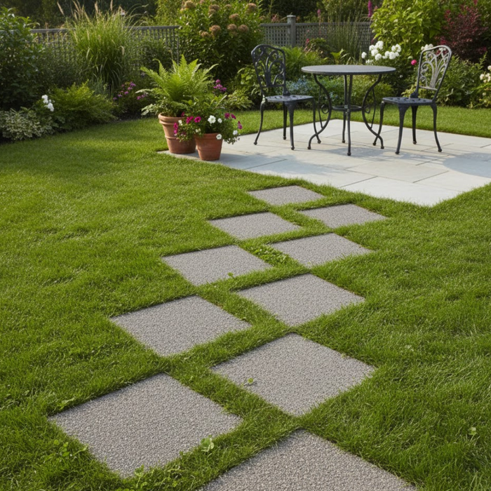 Exposed Aggregate Stepping Stones