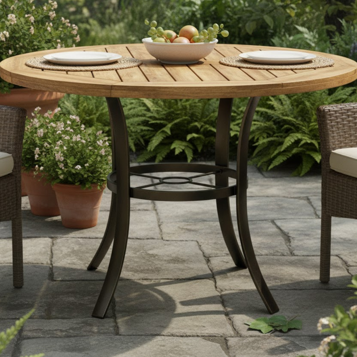 Round Bar Table Base