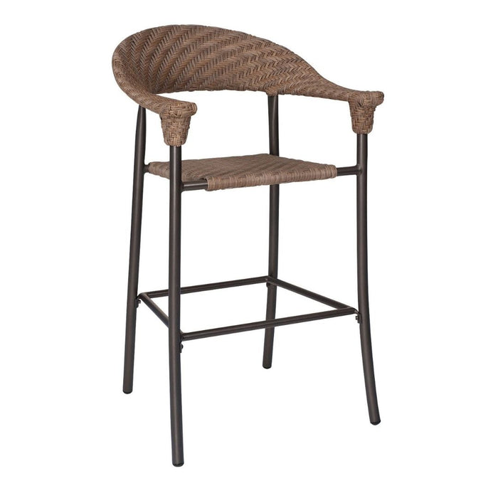 Barlow Stationary Bar Stool - Bronzed Teak