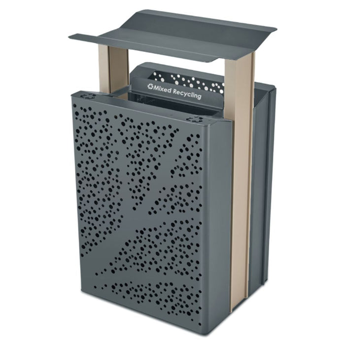 Airi Leaf 45-Gal. Dual Trash/Recycler with Side Door