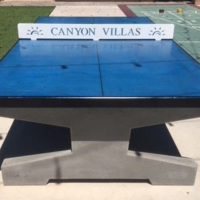 Uptown Concrete Ping Pong Table with Custom Engraved Net