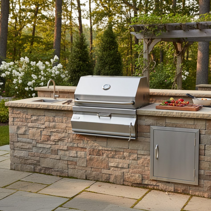 24″ Built-in Charcoal Grill