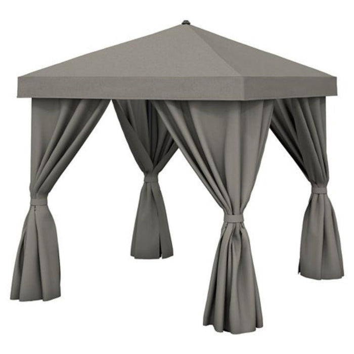 Aluminum Cabana, 10' Square with Fabric Curtains (no vent)