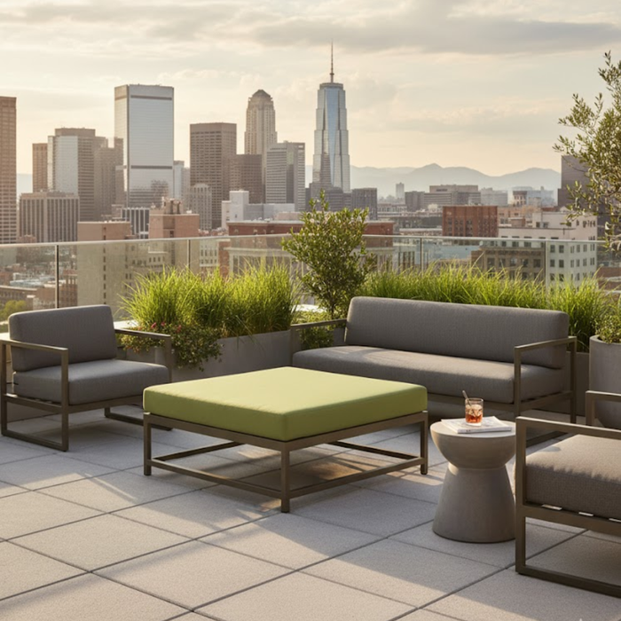 Cabana Club Cushion Square Ottoman