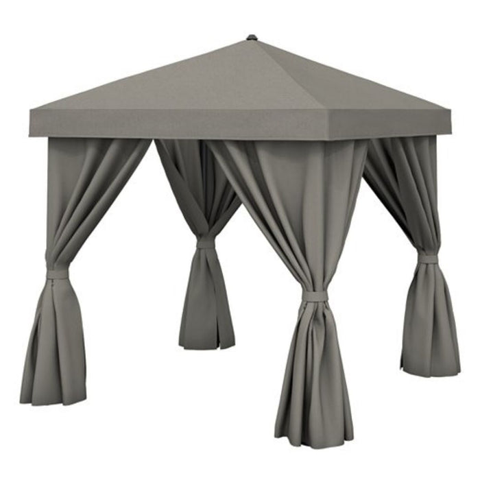 Aluminum Cabana, 12' Square with Fabric Curtains (no vent)