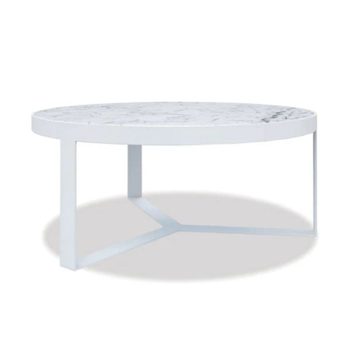38" Honed Carrara Round Coffee Table