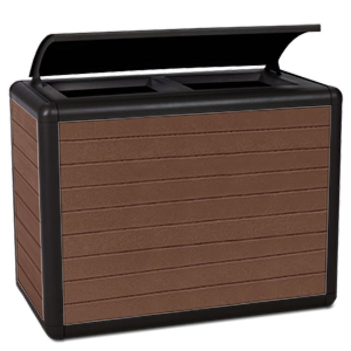 Beacon Hill 70 Gal Rec Plast Recept/Recycler, Bonnet Top