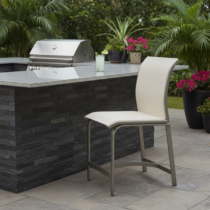 Elance Relaxed Sling Armless Counter Height Stool