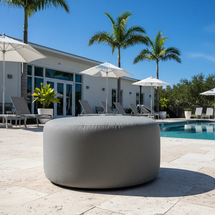 36" Round Outdoor Ottoman