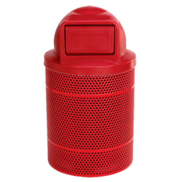 Rally 32 Gallon Trash Receptacle, Dome Top