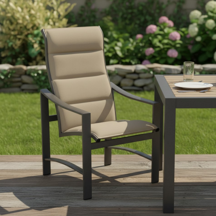 Kenzo Padded Sling High Back Dining Chair