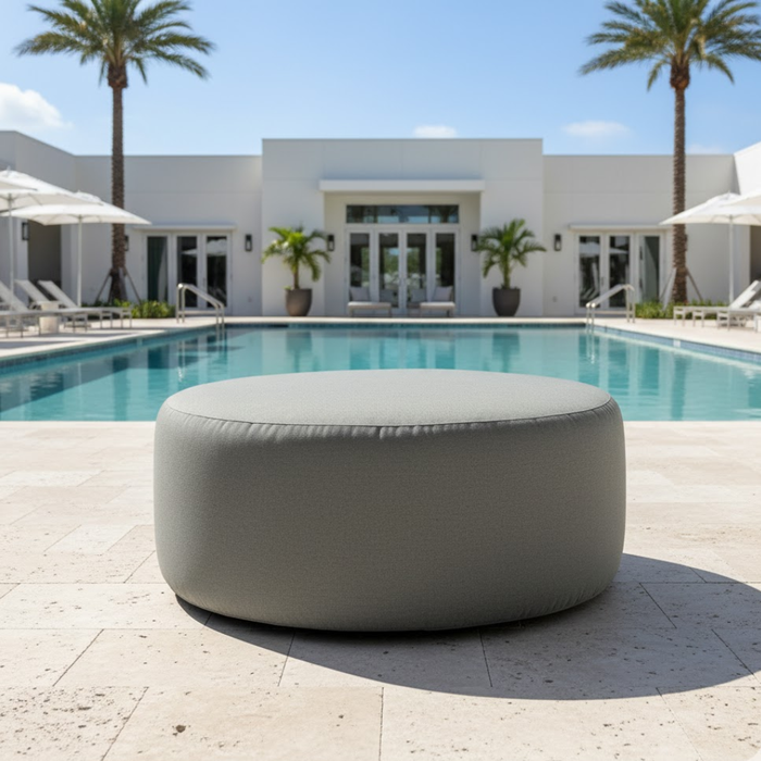42" Round Outdoor Ottoman