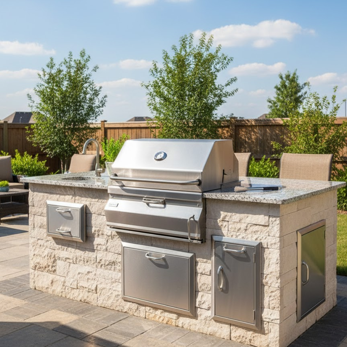 30″ Built-In Charcoal Grill