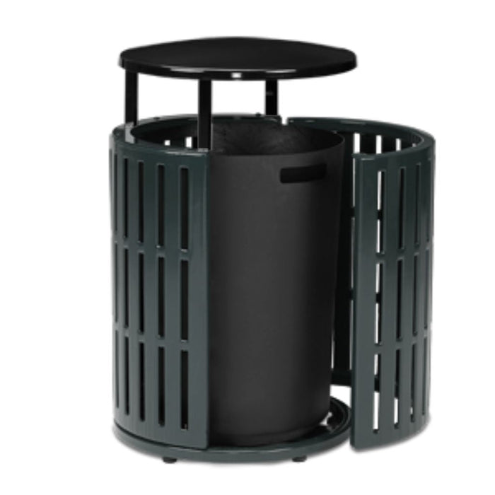 Latitude 55 Gallon Side Opening Receptacle, Bonnet Top