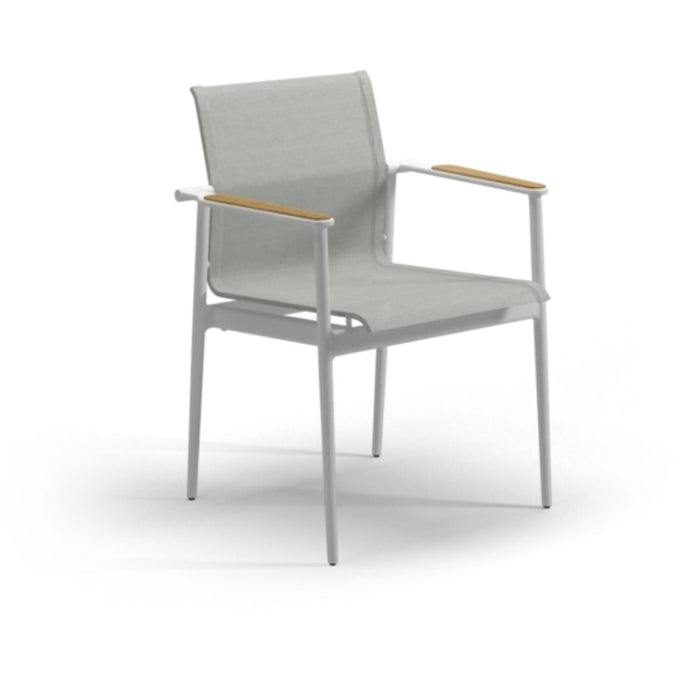 180 Stacking Dining Chair with Teak Arms