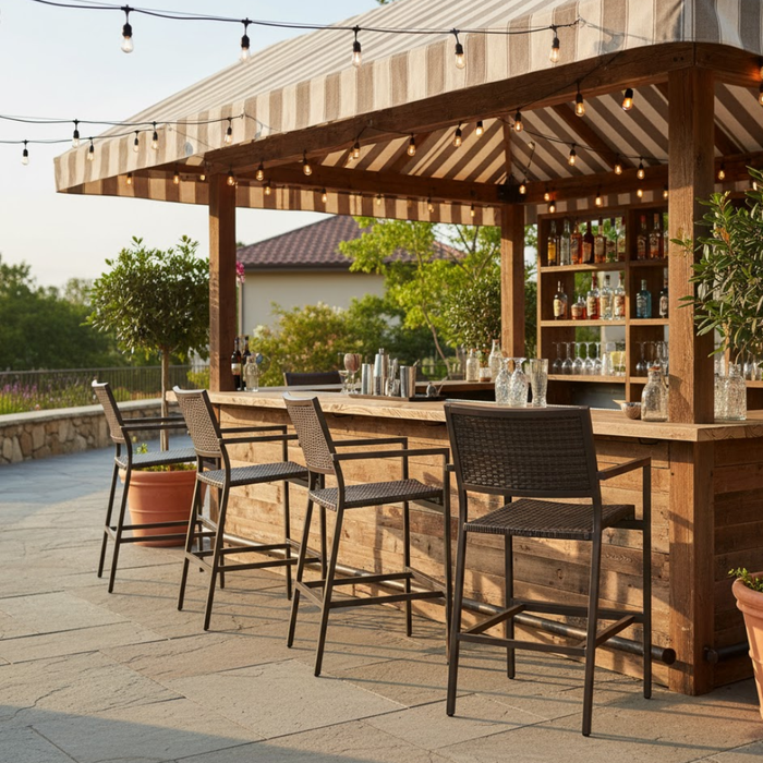 Cabana Club Woven Bar Stool