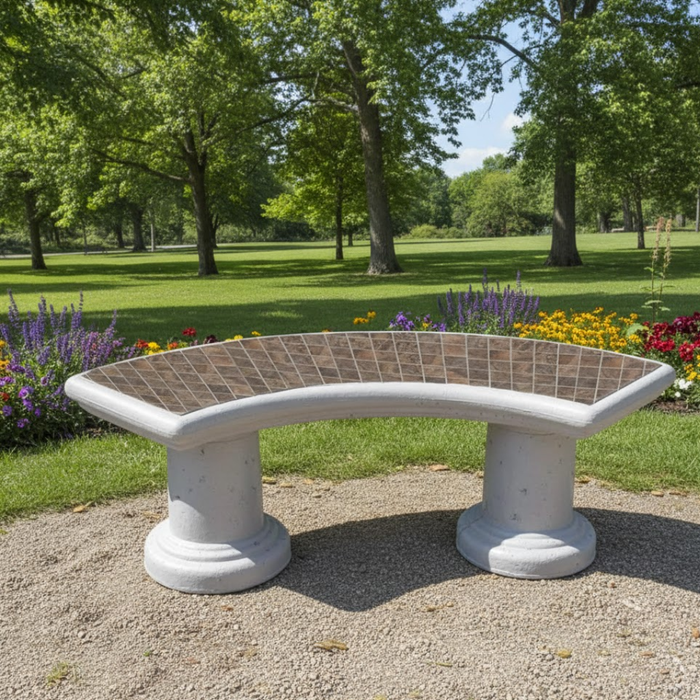 Tiled Classic Curved Series Benches