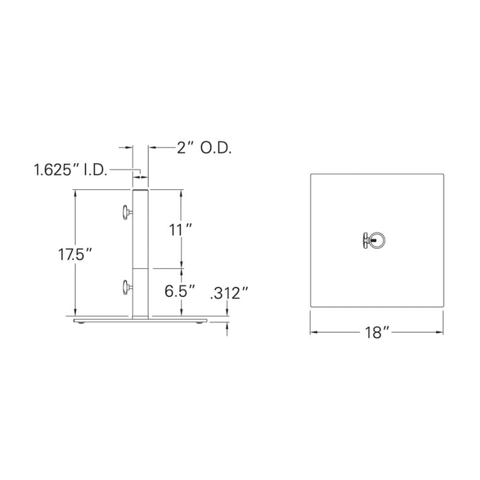 Steel Umbrella Base 35 lbs