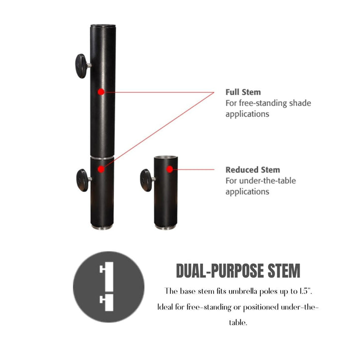 Art Deco Cast Aluminum Umbrella Base 50 lbs