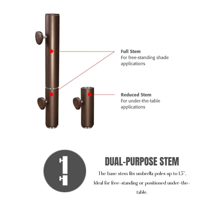Monaco Cast Aluminum Umbrella Base 100 lbs