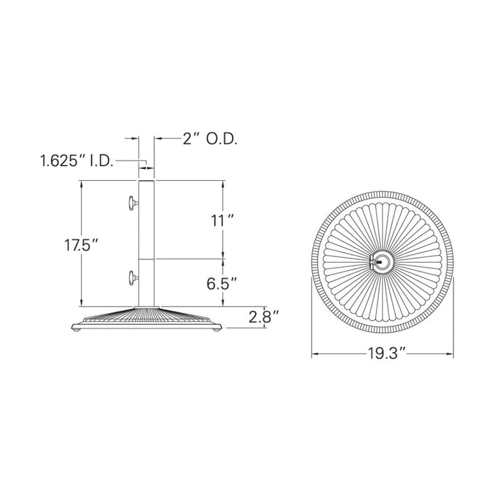 Classic Cast Iron Umbrella Base 50 lbs