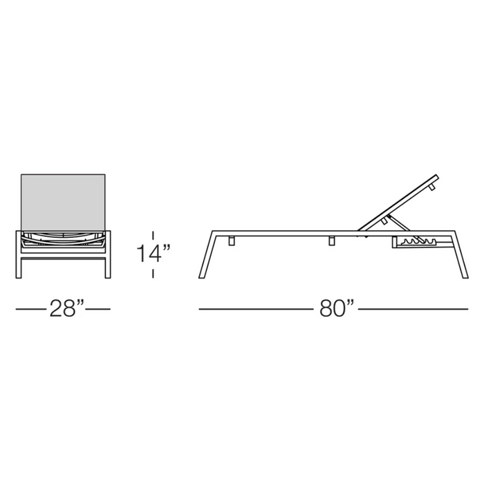 Sicilia Chaise Lounge Chair with Sling