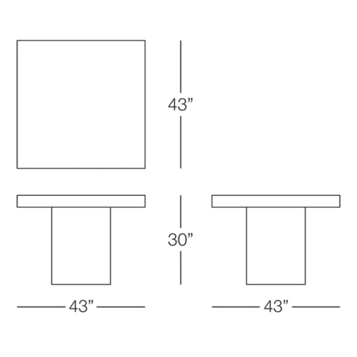 Urban 43" Square Dining Table
