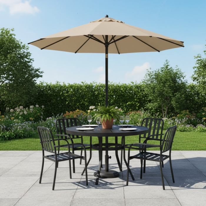 Round Stamped Top Dining Table 42"