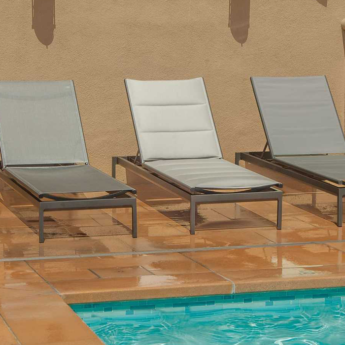 Elance Padded Sling Chaise Lounge