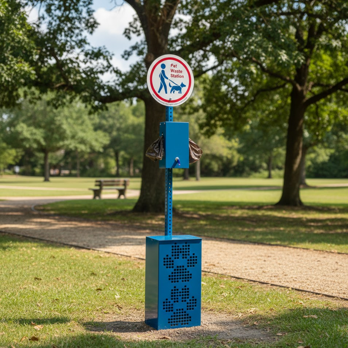 Pet Waste Station with Receptacle