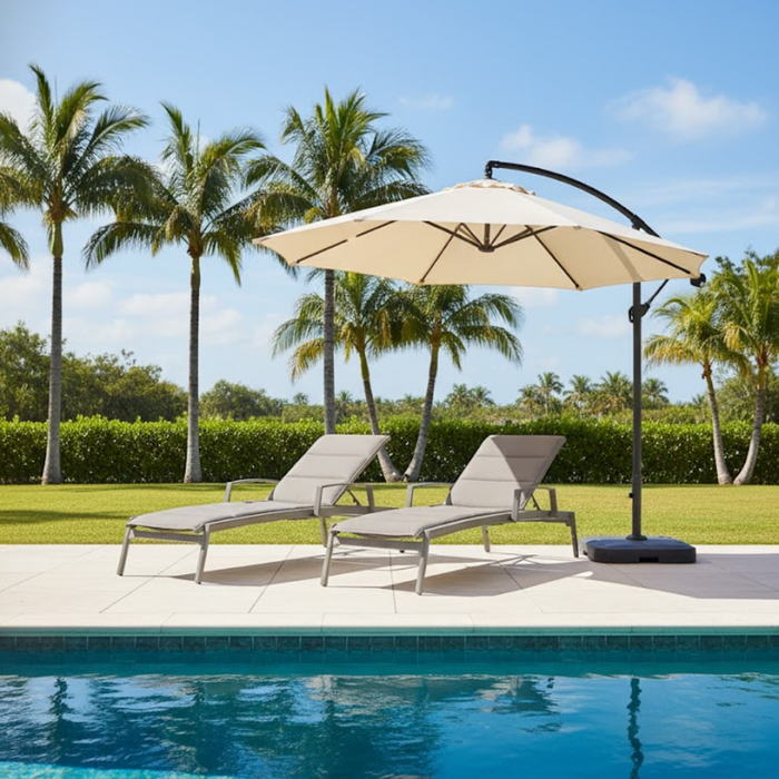 Elance Padded Chaise Lounge with Arms