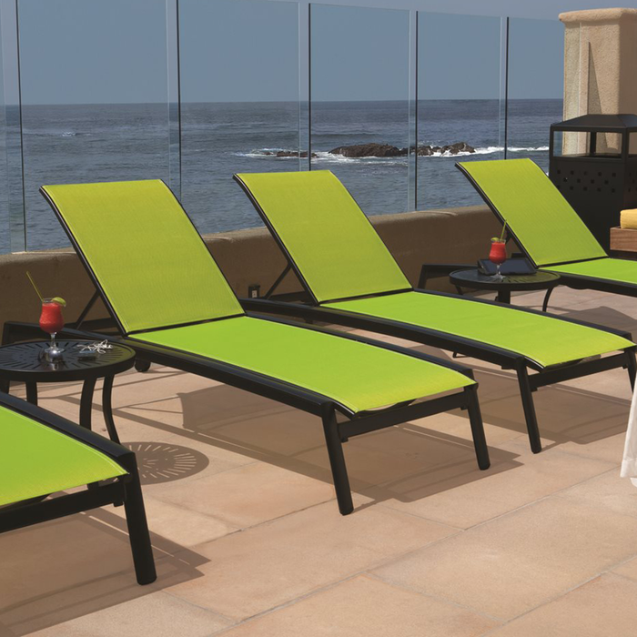 Elance Relaxed Sling Chaise Lounge Armless