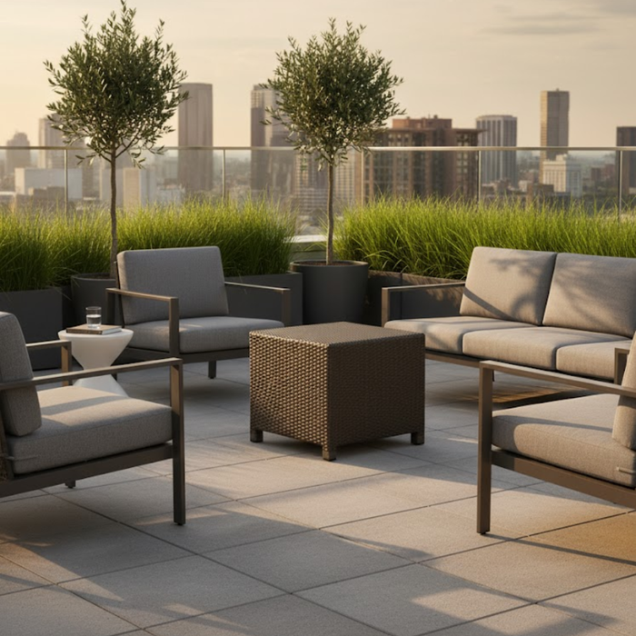 Evo Woven 20" Square Tea Table