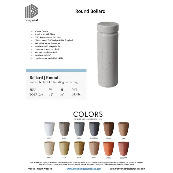 Precast Concrete Landscape Bollards