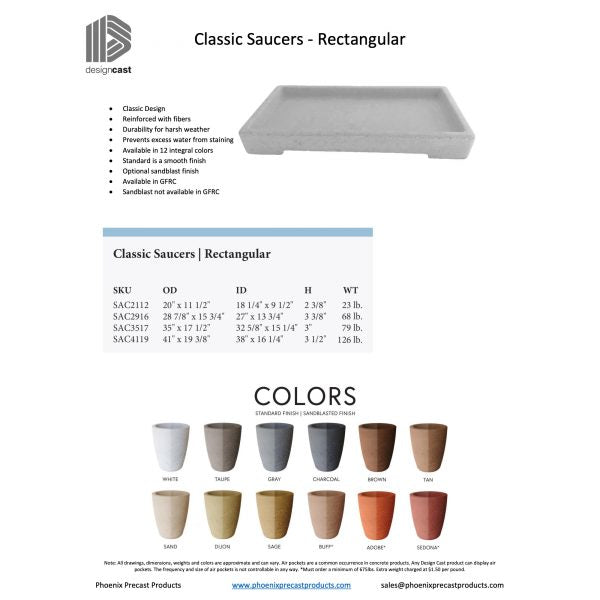 Classic Saucers – Rectangular