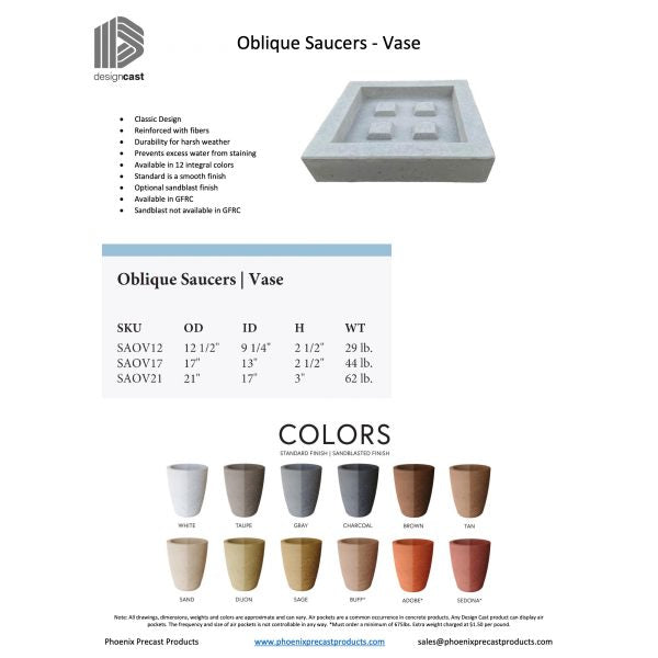 Oblique Saucers – Vase