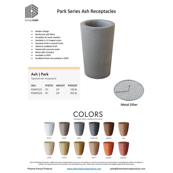 Park Series Ash Receptacle