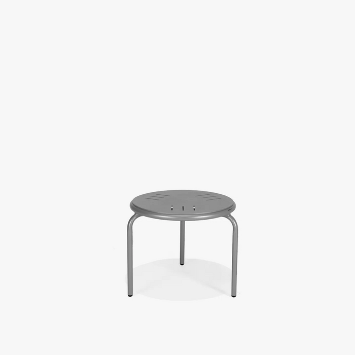 Surf Suncloth Weave 18" Occasional Table with Stamped Aluminum Top