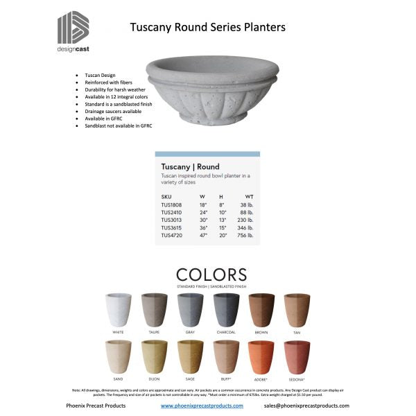 Tuscany Round Series Planters